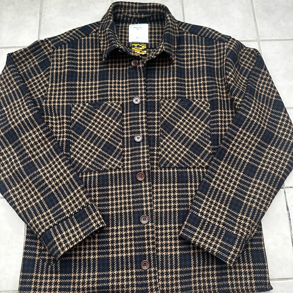 Plaid limited edition Percival Button-Up coat